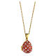 Russian Imperial egg necklace openable red s1