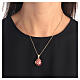 Russian Imperial egg necklace openable red s2