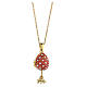 Russian Imperial egg necklace openable red s5