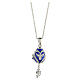 Pendentif ouvrant style impériale russe oeuf bleu ciel motif abstrait s5