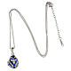 Russian Imperial egg necklace openable dark blue stainless steel s6