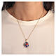 Russian Imperial egg necklace openable blue with heart s2