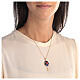 Russian Imperial egg necklace openable blue with heart s4