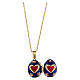 Russian Imperial egg necklace openable blue with heart s7