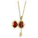 Red Russian Imperial egg necklace openable s3