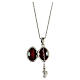 Pendentif ouvrant style impériale russe oeuf rouge motif abstrait strass s3