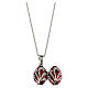 Pendentif ouvrant style impériale russe oeuf rouge motif abstrait strass s7