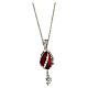Russian Imperial egg necklace red stainless steel pendant openable s5