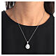 White Russian Imperial egg necklace openable stainless steel s2