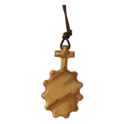 Médaille dizainier en bois d'olivier 4 cm 2