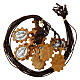 One decade rosary key chain olive wood 4 cm s3