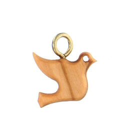 Dove-shaped pendant, olivewood from Assisi, 1 cm