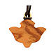 Red dove-shaped pendant, olivewood from Assisi s2