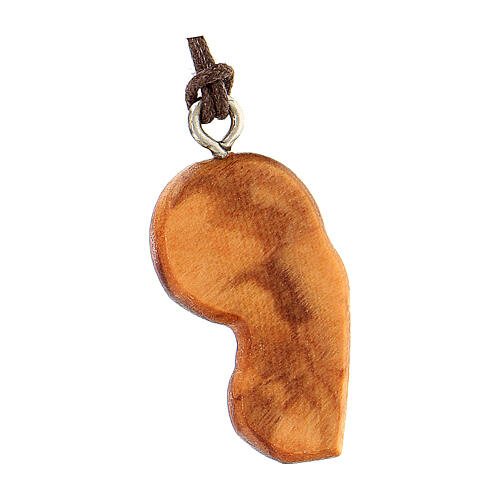 Olive wood Mary pendant with baby Jesus 3 cm 2