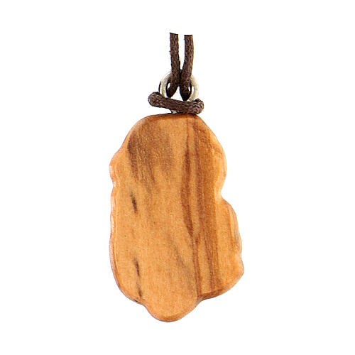 Olivewood pendant, 2 cm, Virgin with Child 2