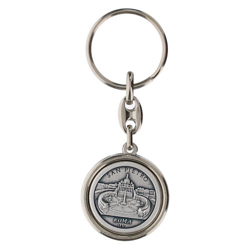 Jubilee 2025 and St. Peter's key ring, 3.5 in, zamak 2