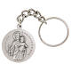 Round silver-plated brass keychain of Don Bosco, 12 in s2