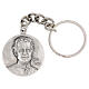 Portachiavi rotondo Don Bosco ottone argentato 31 mm s1
