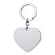 Portachiavi cuore 4 cm acciaio inox s1