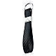 Key ring in eco-leather with carbon fibre texture, stainless steel s1