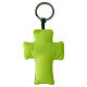 Fabric cross-shaped key ring, Our Lady of Silence, 3x2 in s3