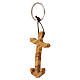 Porte-clés croix ancre de l'espérance olivier 6x4 cm s2
