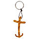 Portachiavi con croce ancora della speranza ulivo 6x4 cm s1