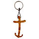 Portachiavi con croce ancora della speranza ulivo 6x4 cm s3