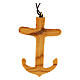 Croix Ancre du Salut en olivier italien 6x4 cm s1
