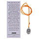 Carlo Acutis Necklace with pendant, orange rope s4
