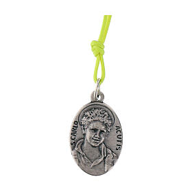 Collar de cuerda amarilla con colgante Carlo Acutis
