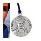 Collana ciondolo Carlo Acutis 30 mm con filo blu s2