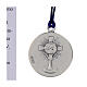 Collana ciondolo Carlo Acutis 30 mm con filo blu s3