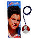 Collana ciondolo smaltato rosso Carlo Acutis 30 mm con filo blu s1