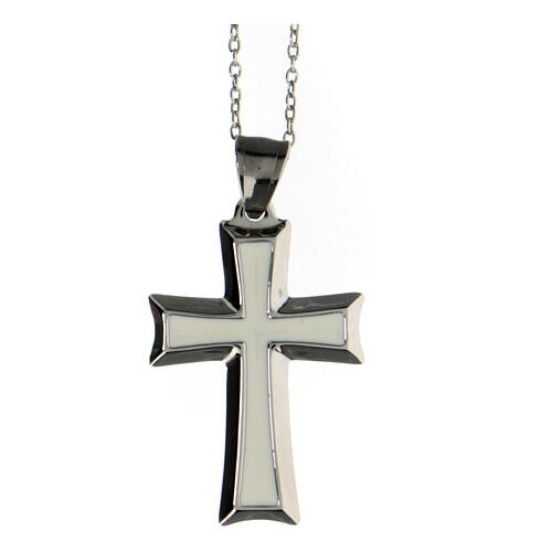 Stainless steel mens hot sale crucifix necklace