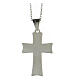 Supermirror steel white cross necklace 3.5x2 cm s3