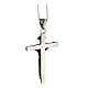 Classic cross pendant necklace supermirror steel 4.5x3 cm s3