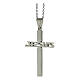 Cross-shaped pendant JESUS, supermirror stainless steel, 1.8x1.2 in s2