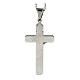 Collana croce astratta acciaio supermirror 5x3 cm s3