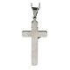 Abstract cross necklace Supermirror steel 5x3 cm s3
