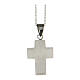 Latin cross pendant with carbon fibre finish, supermirror stainless steel, 1.6x1.2 in s3