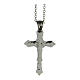 Gothic cross pendant of supermirror stainless steel 1.2x0.8 in s1