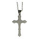 Croix pendentif gothique acier supermirror 3x2 cm s3