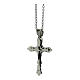 Gothic cross necklace supermirror steel 3x2 cm s2