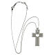 Cross pendant with cut-out heart, supermirror stainless steel 1.6x1 in s5