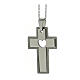 Croix pendentif coeur ajouré acier supermirror 4x2,5 cm s3
