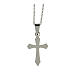 Supermirror steel cross wings necklace 4x3 cm s5