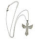 Supermirror steel cross wings necklace 4x3 cm s7