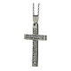 Cross pendant with white zircons, supermirror stainless steel, 1.8x1 in s2