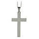 Cross pendant with white zircons, supermirror stainless steel, 1.8x1 in s3